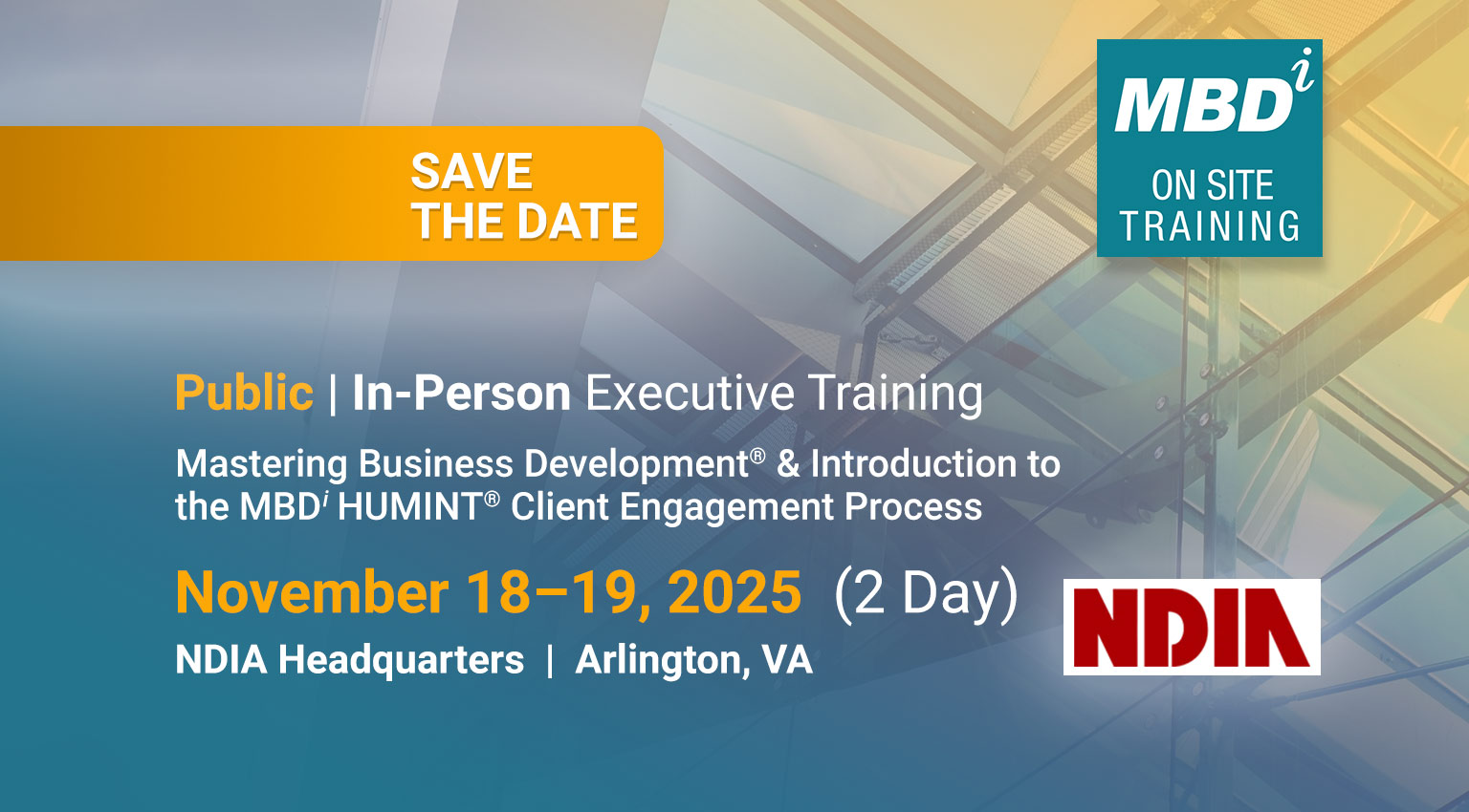 NDIA - November 18-19 2025 - Executive Training