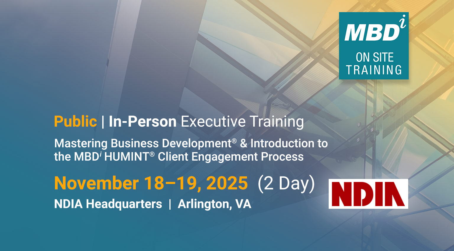 Mastering Business Development® & Introduction to the MBDi HUMINT® Client Engagement Process